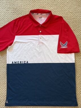 Men’s Puma Volition Ck2 America Golf Polo Shirt size M